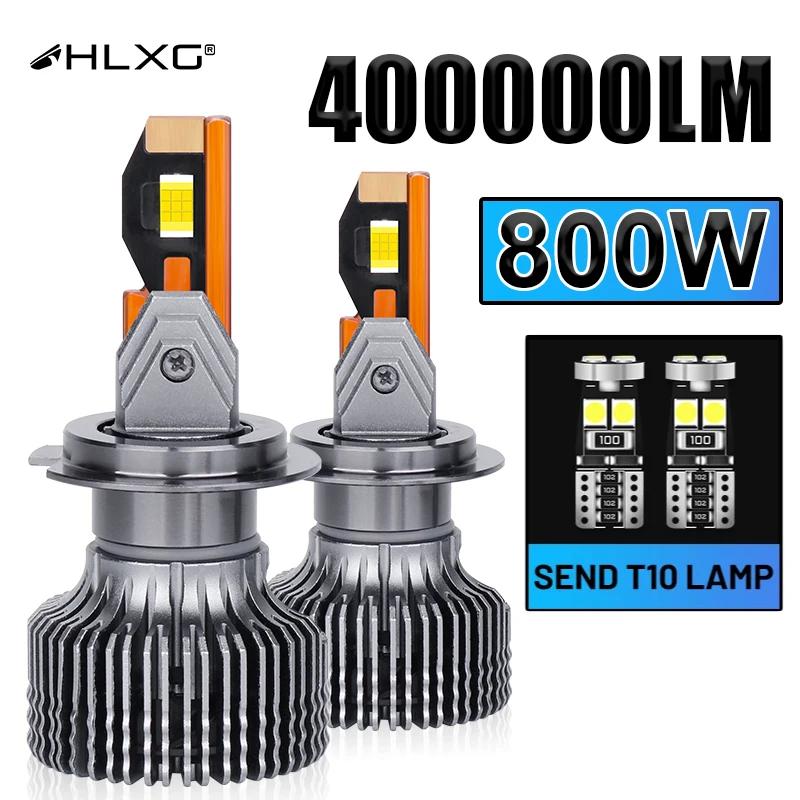 HLXG ͺ LED Ʈ, ĵ 400000LM, H1, H11, HB3, 9005, H8, HB4, 9006, H9, 9012, HIR2, 6000K Ȱ, 12V, 800W, H7, H4